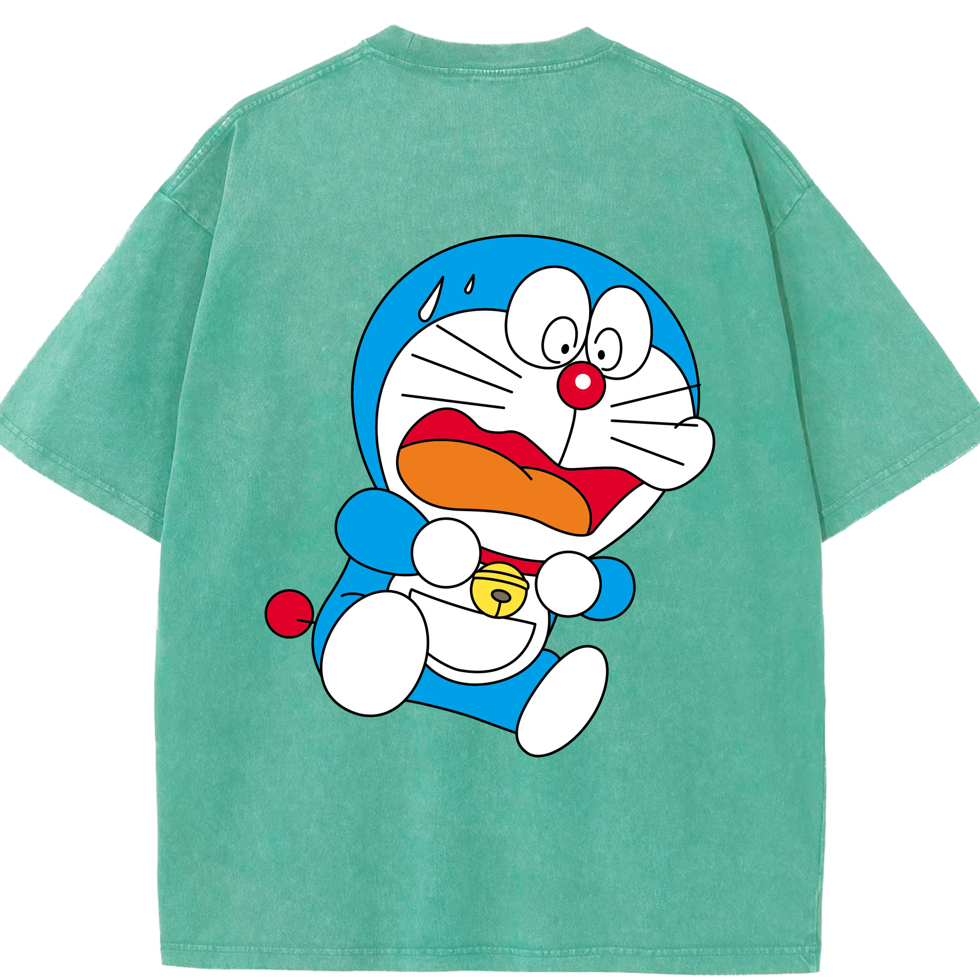 （画像用） ドラえもん Doraemon 綿100% ヴィンテージ風 半袖Tシャツ（背面プリント）